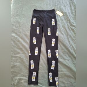 Goldsheep Black and Yellow Printed Seltzer Leggings